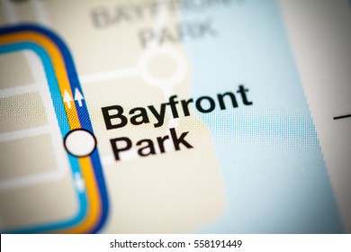 Bayfront Park Station. Miami Metro Map.