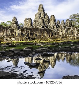 Bayon temple in the afternoon sun, Angkor Wat, near Siem Reap, Cambodia, South East Asia.