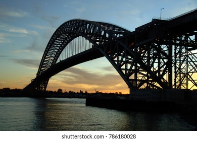 Bayonne Bridge At Sunset