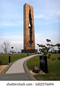 Bayonne, NJ - December 13 2015: The Tear Drop September 11th Memorial