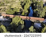 Bayramoren Bridge, located in Cankiri, Turkey, was built in the 19th century. Made with wood and tile.