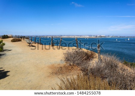 The Bayside Trail at Cabrillo National Monument in Point Loma, California which offers scenic views of San Diego Bay.
