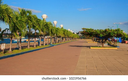Baywalk of Puerto Princesa city. Palawan island. Philippines.