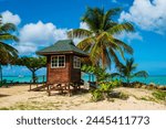 Baywatch tower on Pigeon Point, Tobago, Trinidad and Tobago, West Indies, Caribbean, Central America