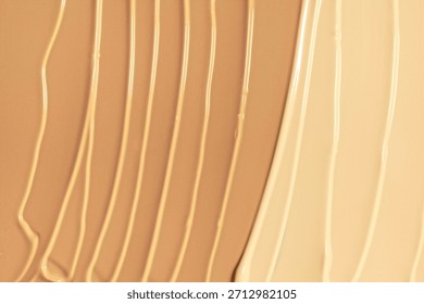 BB CC liquid or foundation medium 2 shades colors swatch set smudges surface