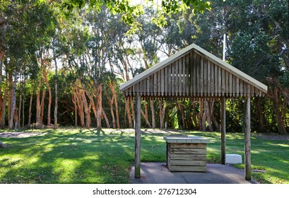 Bbq Area Surrounded By Grass And Trees, Queensland, Australia