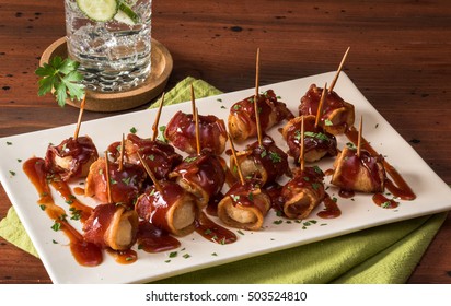 BBQ Bacon Wrapped Water Chestnut Appetizer