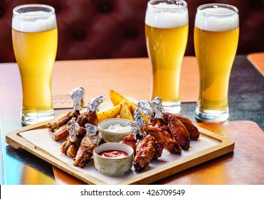 Bbq Buffalo Wings With Beer