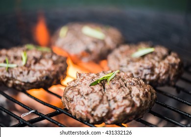 Bbq Burgers, Smoke And Fire, Copy Space