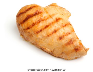 BBQ Chicken Breast On White Background