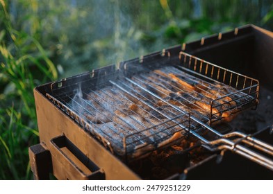  bbq red fish with smoke on a grill in nature on a lake in summer in Estonia
 - Powered by Shutterstock