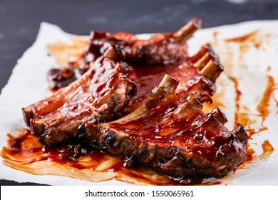 Bbq Ribbs On White Paper