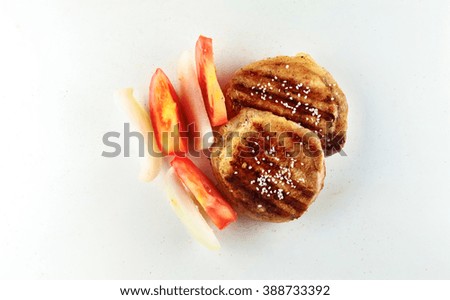 Similar – Image, Stock Photo Assorted gourmet pastries with fresh fruit toppings