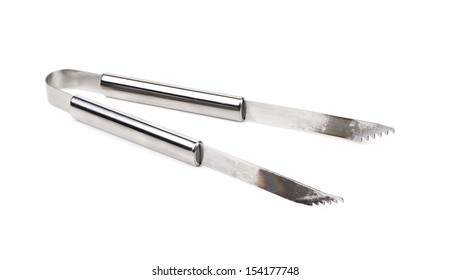 BBQ Tongs Isolated On A White Background