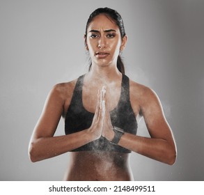 Be The Beast Youre Afraid Of. Cropped Shot Of A Beautiful Young Woman Dusting Her Hands With Talc Powder.