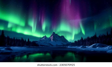 Be captivated by the Northern Lights' mesmerizing allure. Vibrant celestial colors dance across the night sky,