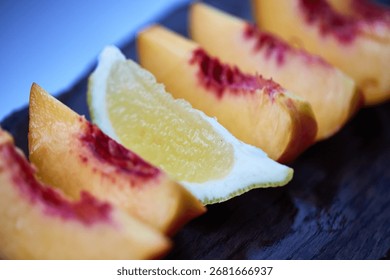 be not the same. be different. Be exclusive. Be special. peaches and lemon.