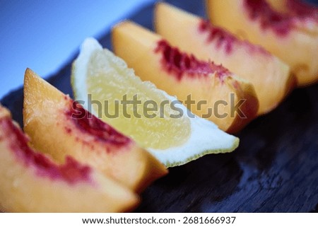 be not the same. be different. Be exclusive. Be special. peaches and lemon.