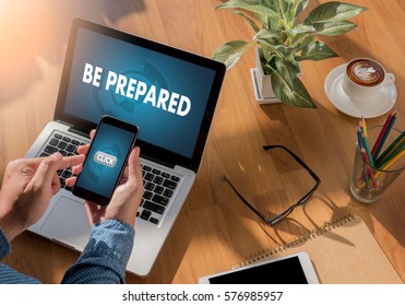 BE PREPARED and PREPARATION IS THE KEY  plan, prepare, perform  , Business concept - Shutterstock ID 576985957