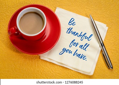 Be Thankful All You Have Inspirational Stock Photo 1276088245 ...