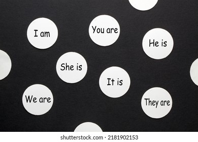 To be verb concept. Basic english grammar.  - Shutterstock ID 2181902153
