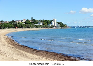 Beach Along Mission Bay, Auckland, New Zealand