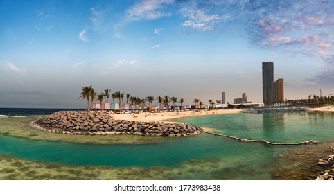 Beach Area At Jeddah Corniche In Western Saudi Arabia