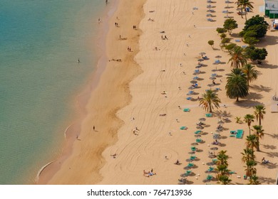 Beach Arial, People On Beach From Above