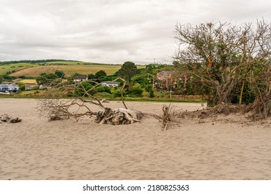 Beach Art At Poppit Sands Nr Cardigan Ceredigion West Wales UK