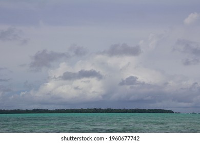 Beach Atmosphere During The Day On Carp Island, Palau, Micronesia.