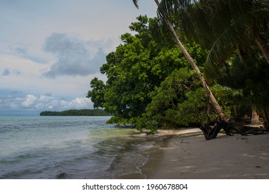 Beach Atmosphere During The Day On Carp Island, Palau, Micronesia.