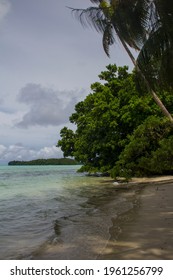 Beach Atmosphere During The Day On Carp Island, Palau, Micronesia.