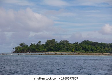 Beach Atmosphere During The Day On Carp Island, Palau, Micronesia.

