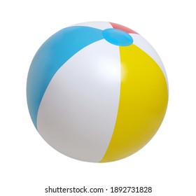 Beach Ball Isolated On A White Background