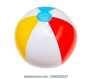 Beach ball isolated on white background, Summer vacations by the sea, children fun - Powered by Shutterstock