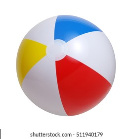 Beach Ball Isolated On A White Background