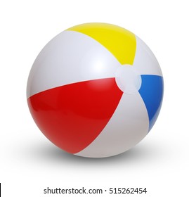 Beach Ball Isolated On A White Background