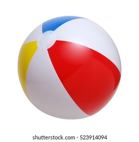 Beach Ball Isolated On A White Background