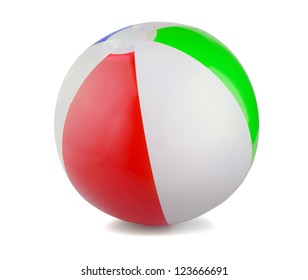 Beach Ball On A White Background