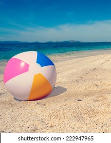 Beach Ball In Vintage Tone