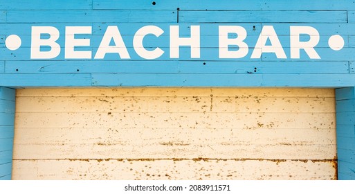 Beach Bar Sign. Empty Space To Write