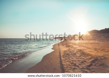 Beach before sunset