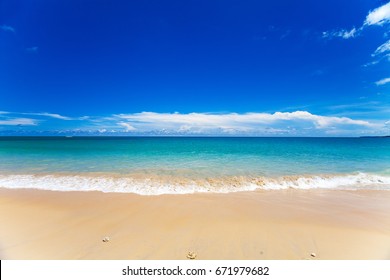 Beach And Blue Sky In Phuket, Thailand.