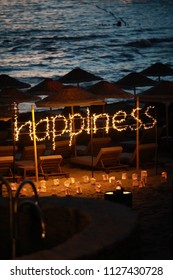 Beach Bohemian Party Decoration In The Night