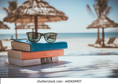 Beach books sunglasses