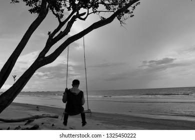 At the beach border