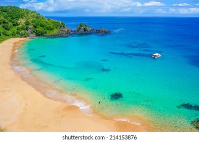 Beach In Brazil With A Colorful Sea