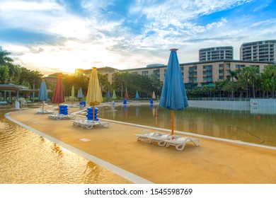 Beach By The Public Pool At Darwin Waterfront - Darwin Australia 30.10.2019