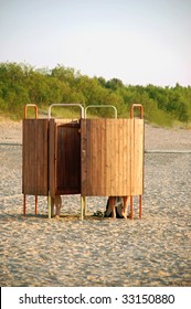 Changing Cabin On The Beach Stock Photos Images Photography