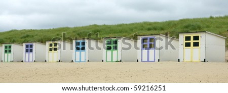 beach cabins on the beach